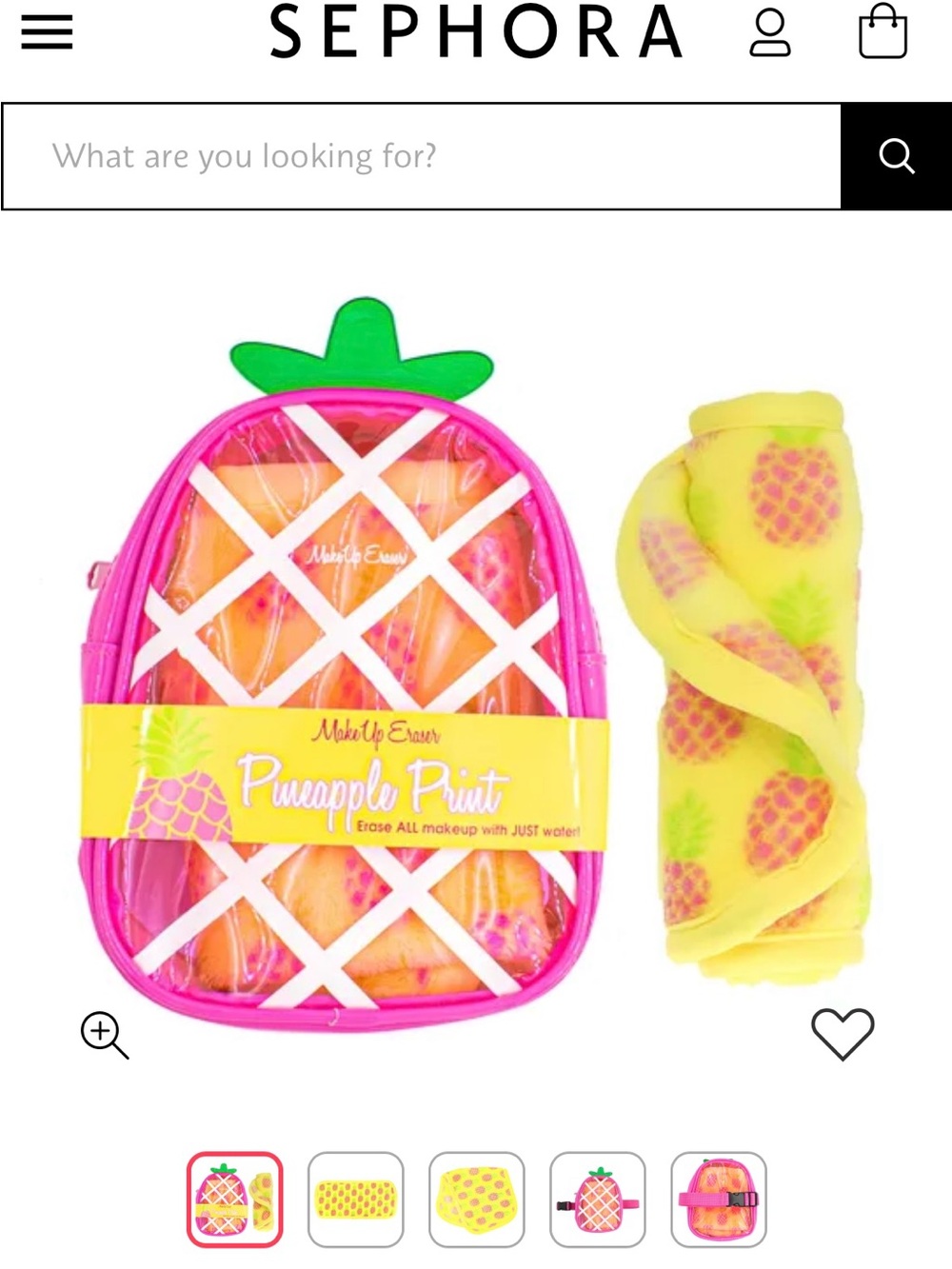 Makeup Eraser Pineapple cloth and belt bag